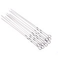 thumbnail image 4 of 10PCS 38CM Size Stainless Steel Baking Pin Barbecue Flat Shape Barbecue Use Needle(Silver), 4 of 4