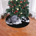 thumbnail image 2 of FMSHPON Night Star Wolf Xmas Christmas Tree Skirt Stand Mat for Holiday Party Decoration Indoor Outdoor 36 inches, 2 of 3