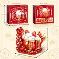 thumbnail image 6 of SKQIT Lucky Cat Building Block Set 868Pcs Cute Fortune Cat with Flowers Building Blocks, Christmas Birthday Creative Gift for Adult (Red Cat), 6 of 8