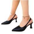 thumbnail image 6 of Purcolt Women's Slingback Kitten Heel Pumps Shoes Closed Pointed Toe Sandals Evening Party Wedding Slip on Dress Shoes, 6 of 9