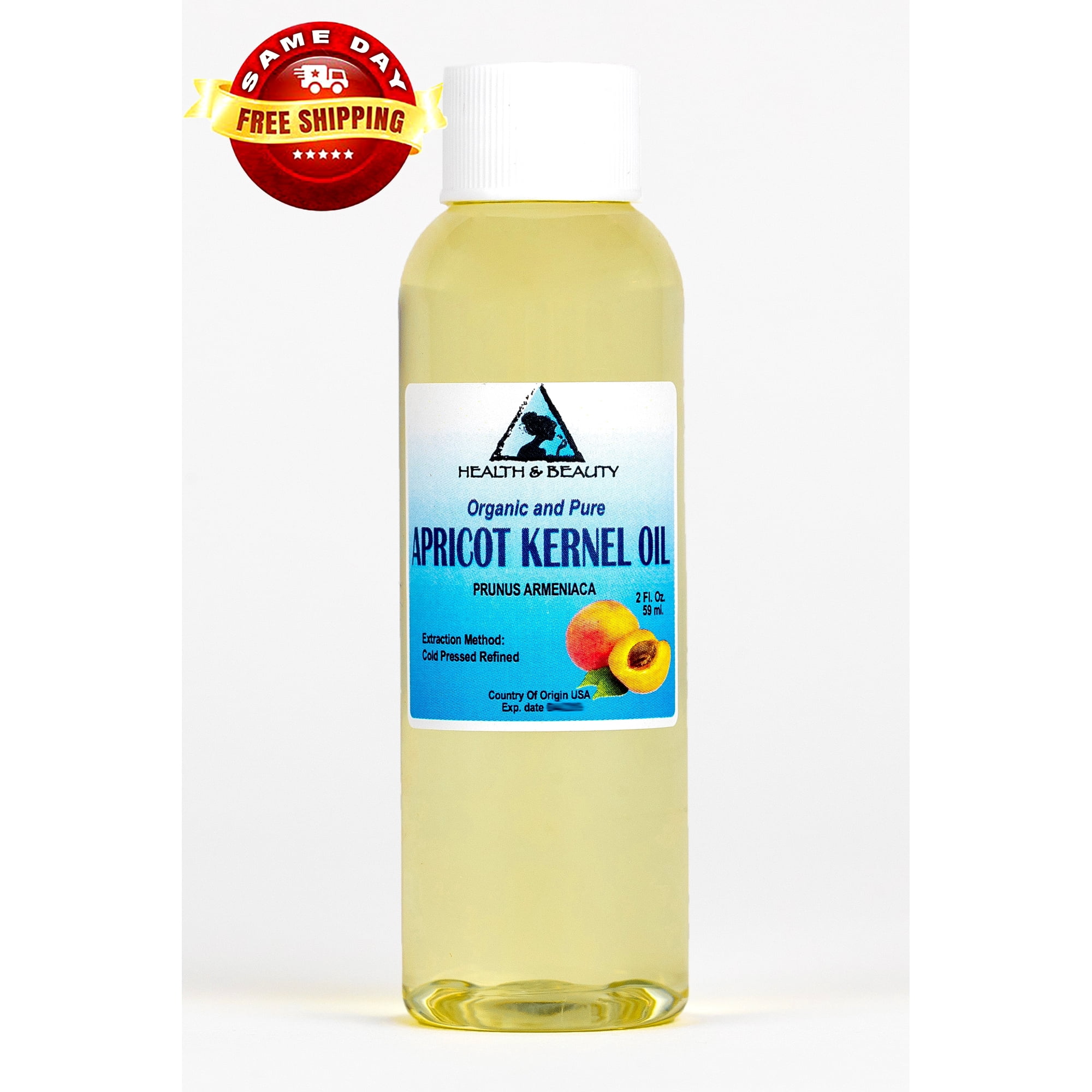 Apricot Kernel Oil Refined Organic Carrier Cold Pressed 100% Pure 2 oz