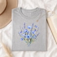 thumbnail image 3 of Jollimate Blue Watercolor Floral T-Shirt, Wildflowers Shirt, Ladies Gift Shirt, Gift For Her, 3 of 6