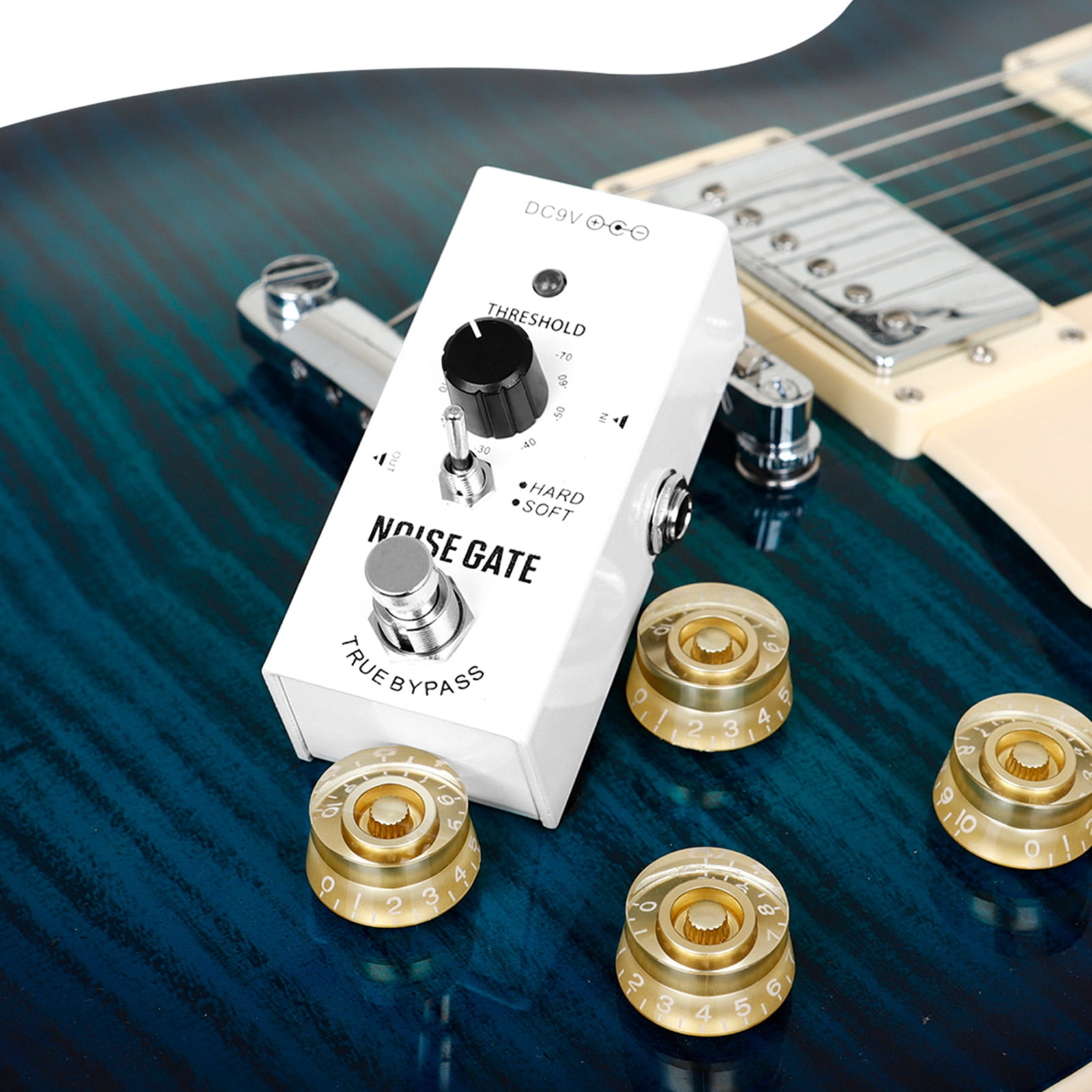 Guitar Noise Gate Effect Pedal Noiser Effects Pedal for Electric Guitar Noise Gate Suppressor Effect Pedal True Bypass