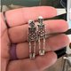 thumbnail image 3 of Pendientes colgantes de calavera y esqueleto para mujer, aretes con colgante de tela de araña fantasma, Punk, regalo de joyería, novedad de Halloween, 2023, 3 of 4