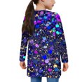 thumbnail image 4 of MKOSPLRT Girls Lightweight Cardigan Sequined Print Long Sleeve Casual Jacket Open Front Oversized Sweater Cardigan with Pockets 5-14Y, 4 of 7