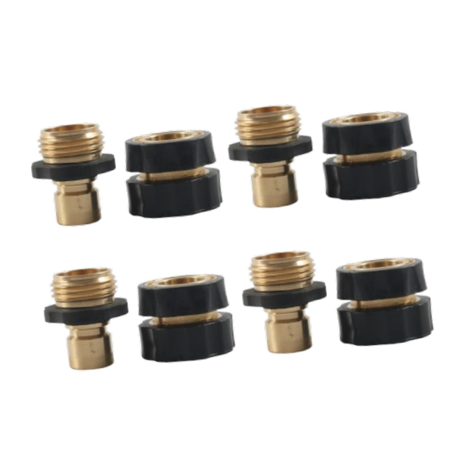 oshhni 4 Pieces 3/4 inch Garden Hose Fitting Quick Connector No Leakage Water Brass