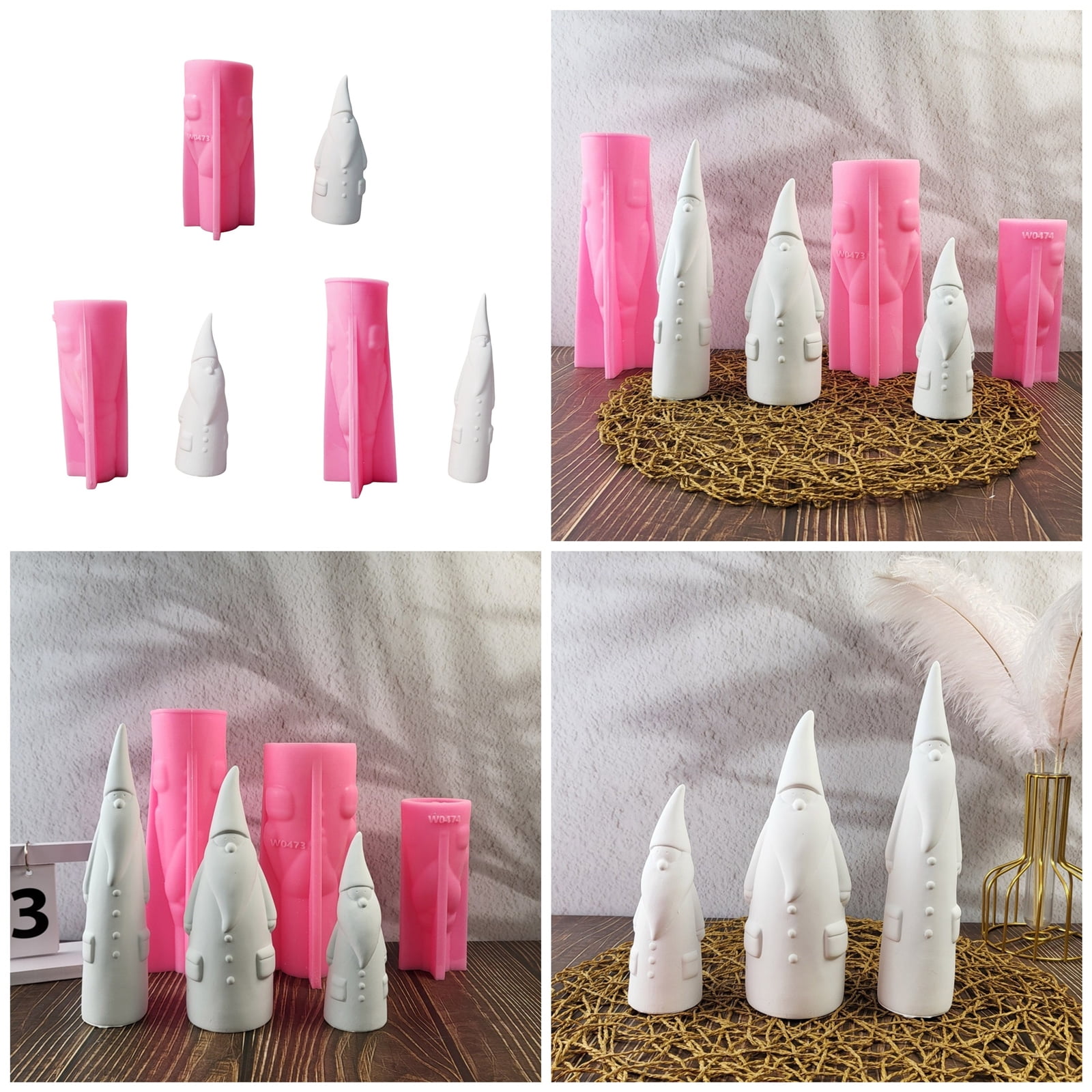 Santa Statue Silicone Molds for Handmade Soap Home Decoration Epoxy Resin Silicone Molds for Art Craft