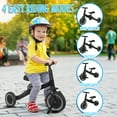 thumbnail image 4 of Little Buddy 4 in 1 Multi-Use Kids Balance Tricycle for 1-3 Year Olds, 3 Wheeler Toddler Bike Trike for Boys Girls with Removable Pedals, Adjustable Seat and Grip Handlebars (Black), 4 of 7