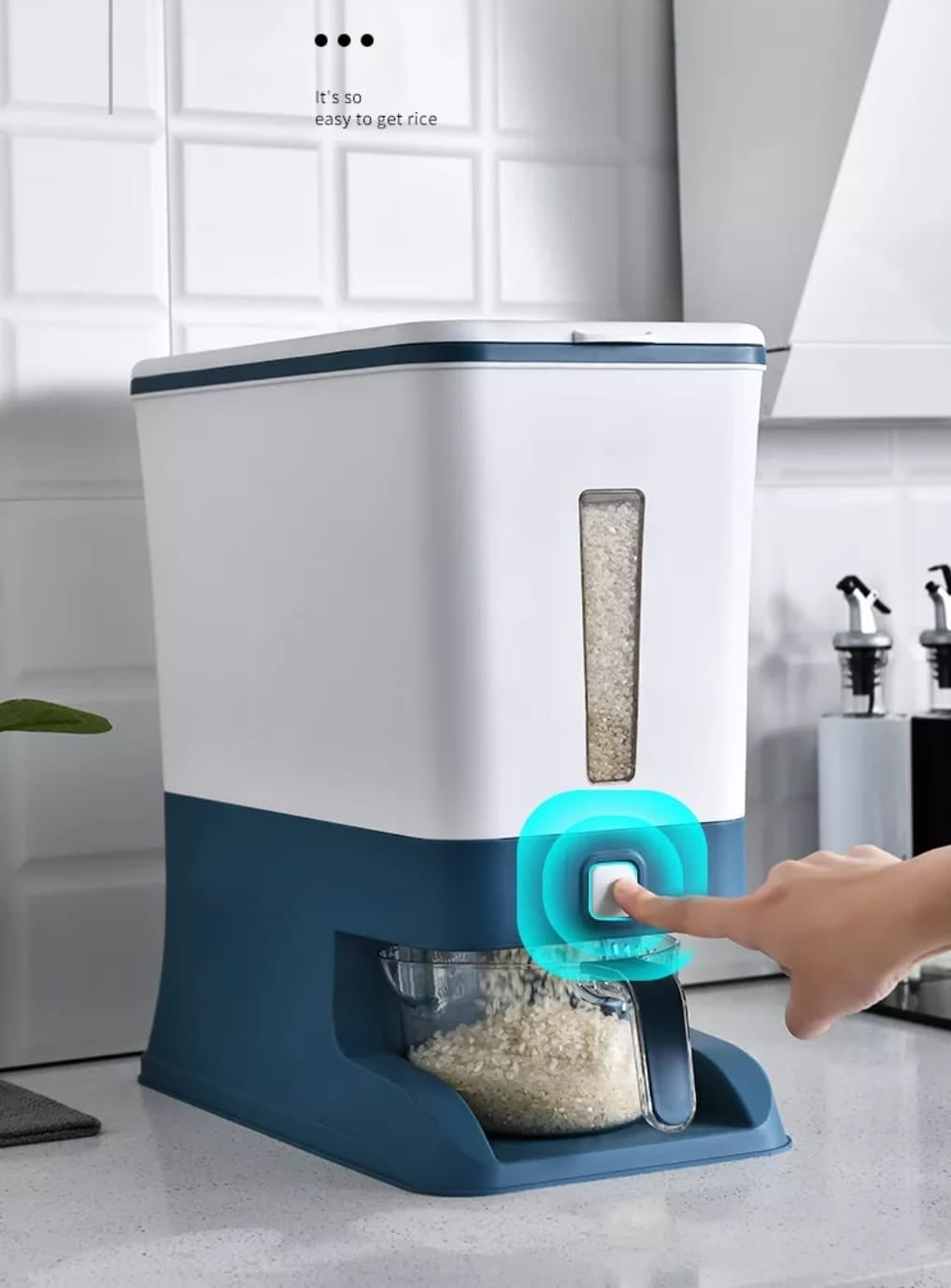 Buy 25 Lbs. Rice Dispenser, Large Grain Storage Container with Lid