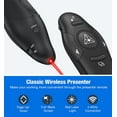 thumbnail image 2 of Wireless Presenter Presentation Clicker with Red Laser Pointer, 2.4GHz RF Wireless Presentation Remote PPT Clicker for Powerpointer Works for Windows/MAC/Linux, 2 of 7