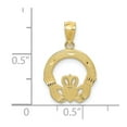 thumbnail image 3 of Finest Gold 10K Claddagh Charm, 3 of 4