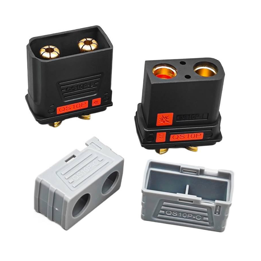 210A High-Current QS10 Series Battery Connector Terminal Anti-Ignition Electric Vehicle Battery Terminal 4-10AWG Male Female Power Charging Plug Power Supply Charging Connector