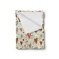 thumbnail image 2 of Valentines Soft Flannel Fleece Throw Blanket, Hand Drawn Dotted Background with Valentines Day Themed Colorful Heart Shapes, Cozy Plush for Indoor and Outdoor Use, 50" x 70", Multicolor, by Ambesonne, 2 of 5
