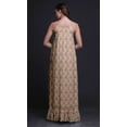 thumbnail image 2 of Bimba Beige2 Floral Ranunculus & Roses Nightwear For Women Printed Nightgown Spaghetti Strap Maxi Dress Sleepwear XXX-Large, 2 of 5