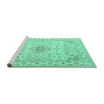 thumbnail image 2 of Ahgly Company Machine Washable Indoor Rectangle Abstract Turquoise Blue Contemporary Area Rugs, 3' x 5', 2 of 4