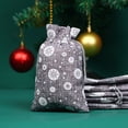 thumbnail image 2 of Big Sale ! ZBBMUYHGSA Home Textile Storage,Storage Case,Christmas Drawstring Pocket Snowflake Cotton Linen Gift Bag Linen Candy Storage Bag, 2 of 2