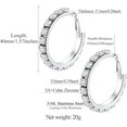 thumbnail image 4 of FindChic Sparkly Hoop Earrings for Women Stainless Steel Silver 40mm Huggie Hoops with Cubic Zirconia Hypoallergenic Earrings Birthday Mothers Day Jewelry Gifts Her Mom Wife Adults Ideas, 4 of 7