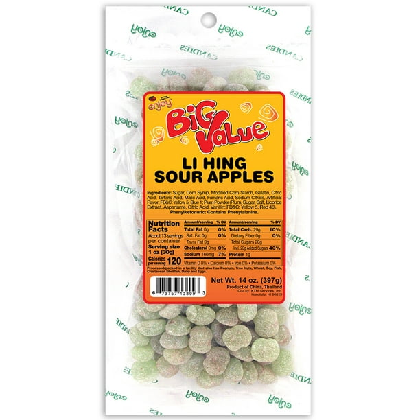 Enjoy Big Value Li Hing Sour Apples,14 oz