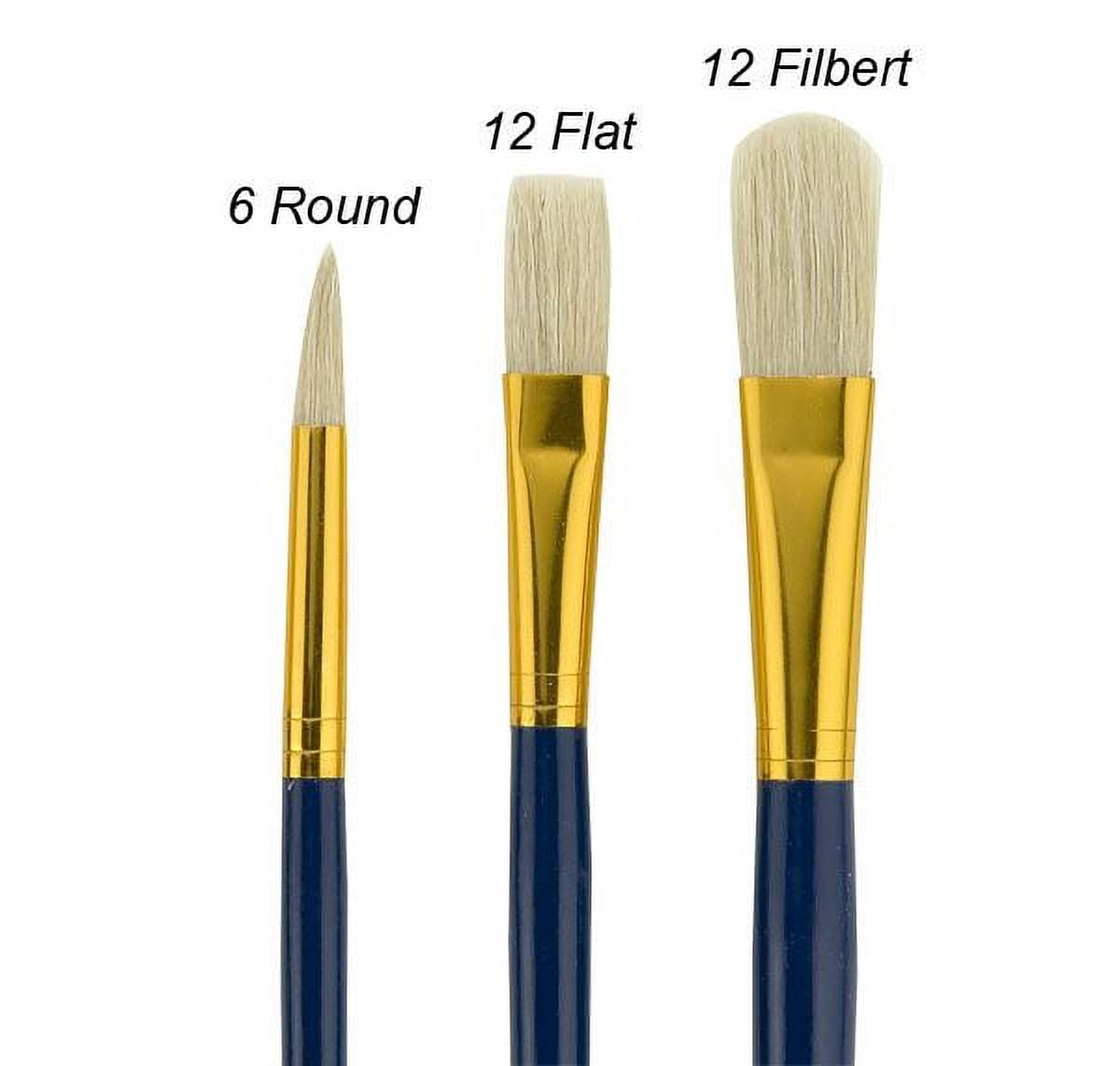 Creative Mark Fundamentals Paint Brush No. 7 Set of 36 Pcs - Long Handled For Decorative Arts, Watercolor, Acrylic, Oils, & More!