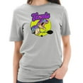 thumbnail image 3 of Oversized Tennis T-Rex Dinosaur Graphic Design Short Sleeve Cotton Jersey T-Shirt - Heather Grey XL, 3 of 4