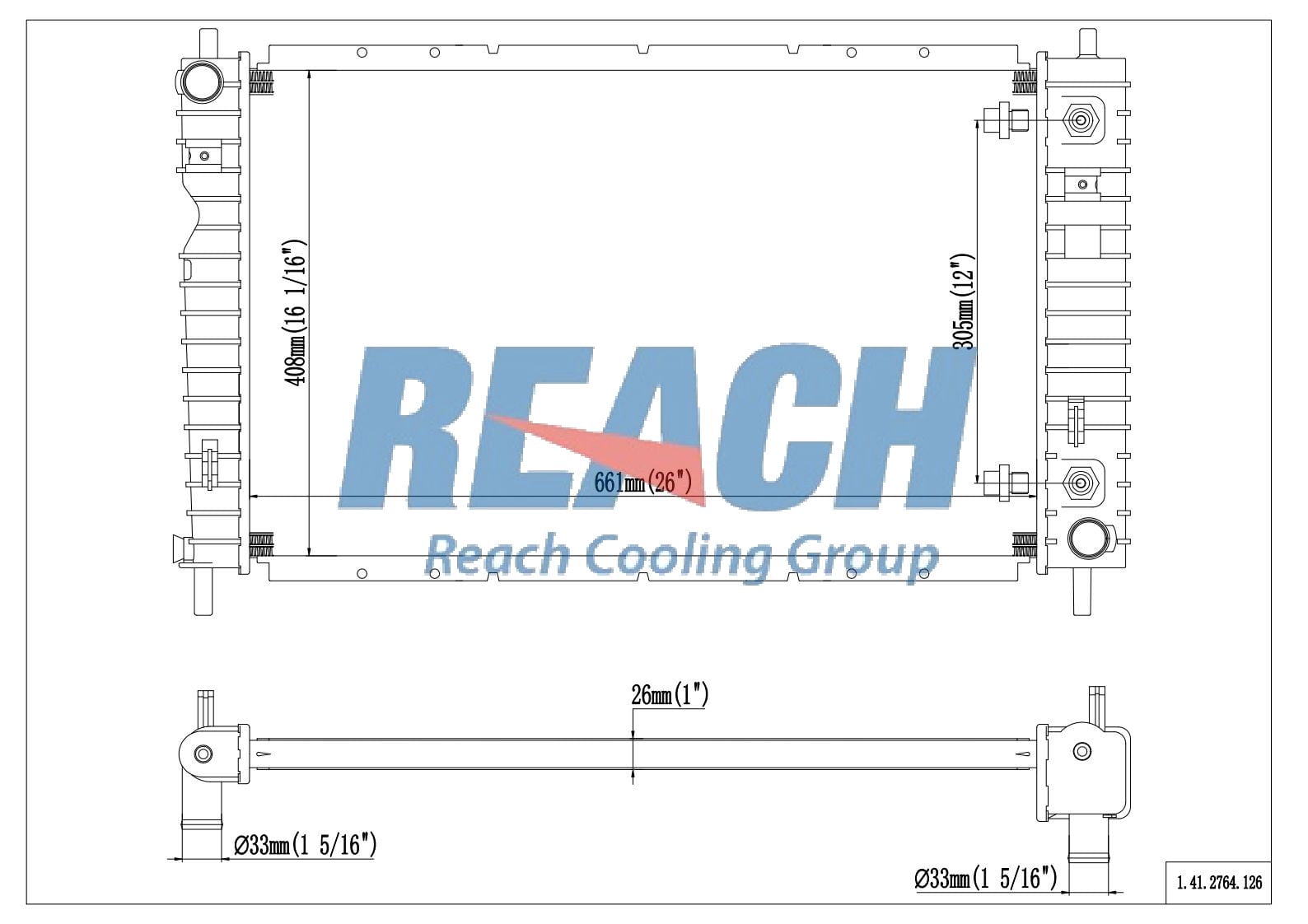 REACH Radiator 41-2764 for 05 Chevrolet Equinox