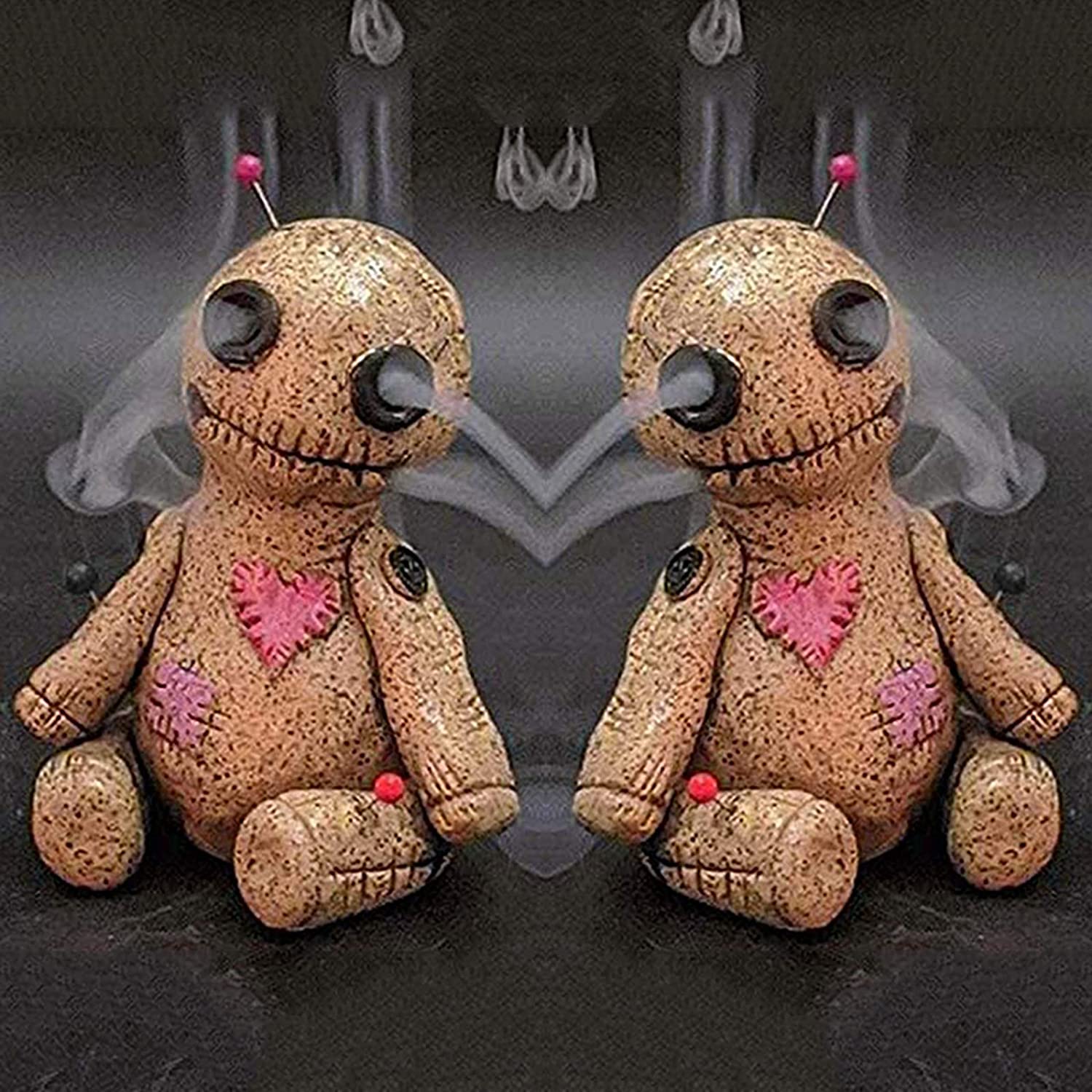 TWSOUL Voodoo Doll Cone Burner, 4" Resin Incense Holders, Incense Cone