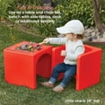 thumbnail image 4 of ECR4Kids Tri-Me Table and Cube Chair Play Set, Multipurpose Furniture, Red, 3-Piece, 4 of 9