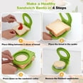 thumbnail image 3 of ABCISI Uncrustable Sandwich Cutter and Sealer, 2-Pack Crustless Sandwich Maker for Kids Breakfast and Lunch, Effortless Kitchen Press Molds, Circle & Heart Shape, 3 of 7