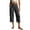 Grey, variant on Women's Effortless Casual Wide Leg Cropped Pants For With And Pockets – Soft Solid Knit Everyday Comfort Travel Pants for Women