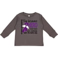 thumbnail image 3 of Inktastic Pancreatic Cancer Bravest Hero I Ever Knew 1 Boys or Girls Long Sleeve Toddler T-Shirt, 3 of 5