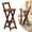 Brown, variant on AOBAIWO Folding bar Stool: Compact 24inch Folding Kitchen Counter Chair Portable Wooden bar Stool Folding Outdoor Shop Kitchen Restaurant Coffee Stool 1pcs (Burlywood)