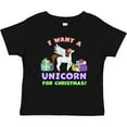 thumbnail image 3 of Inktastic I Want a Unicorn for Christmas with Presents Boys or Girls Baby T-Shirt, 3 of 5
