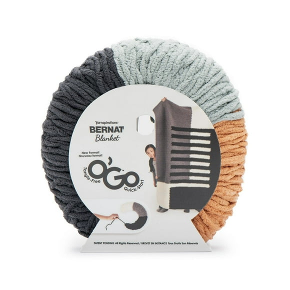 "Bernat® Fil Couverture O'Go™, Polyester #6 Super Volumineux, 10,5oz/300g, 220 Yards"