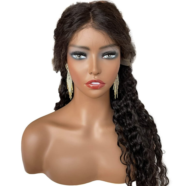 Rubber Female Mannequin Head and Clamp For Wigs Professional