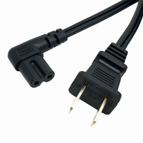 CY USA 2pin Male to 90 Degree Right Angled IEC 320 C7 Power Supply Cord cable 1M