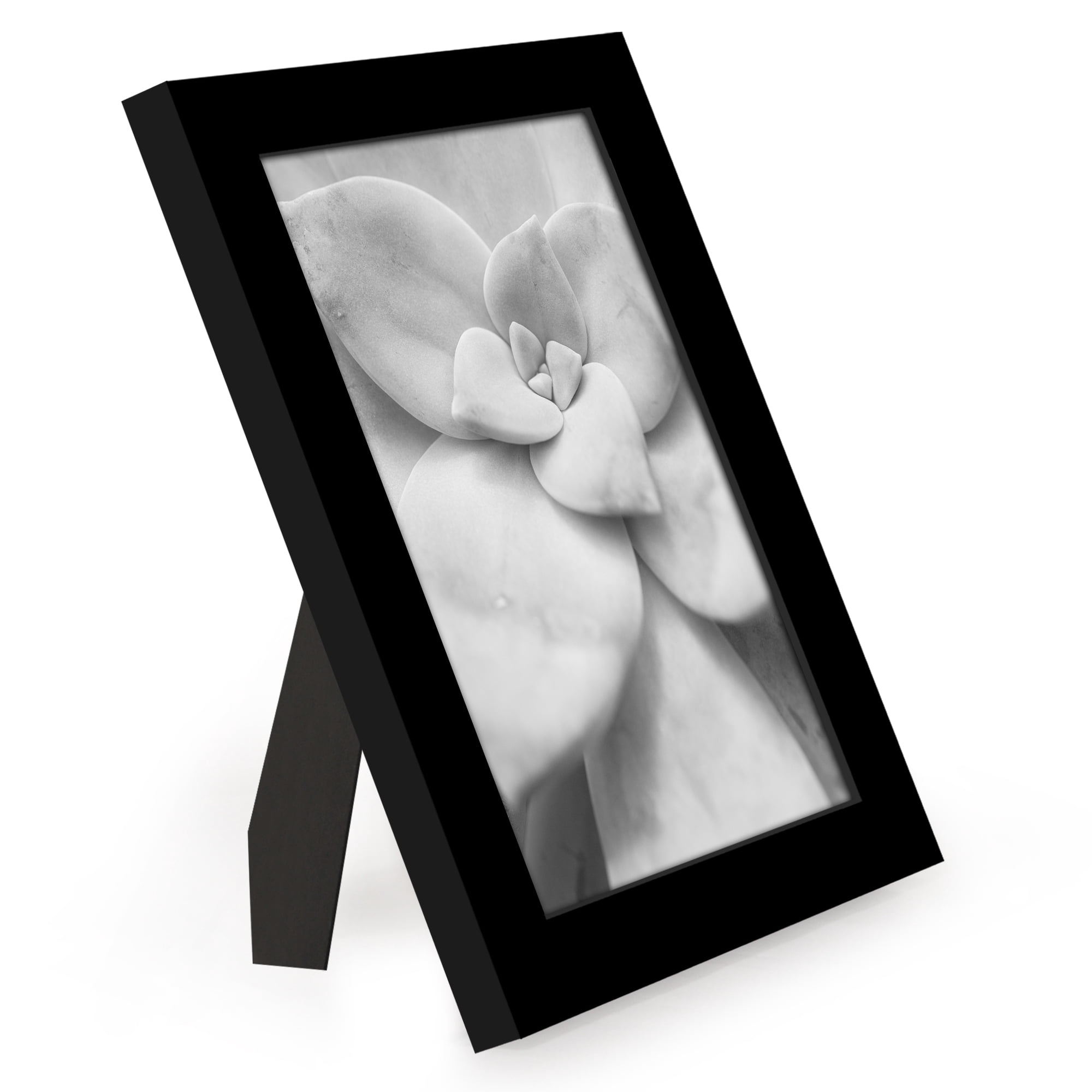 Americanflat 5x7 Picture Frame with Polished Plexiglass 6 Pack Signature Collection Frames Photo Wall - Black