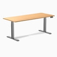thumbnail image 1 of Desky Dual Laminate Sit Stand Desk - Select Beech / 70.9 x 29.5 inches / Space Grey, 1 of 10