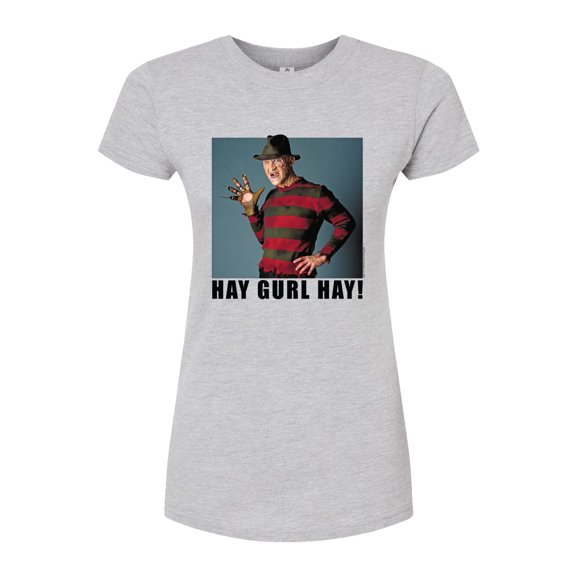 Nightmare on Elm Street - Hay Gurl Hay - Juniors Fitted Graphic T-Shirt
