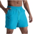 thumbnail image 3 of THDHVS Running Shorts for Men,Gym Shorts Men,Solid Color Shorts Fast Dry for Running Basketball and Beach Light Blue, 3 of 7