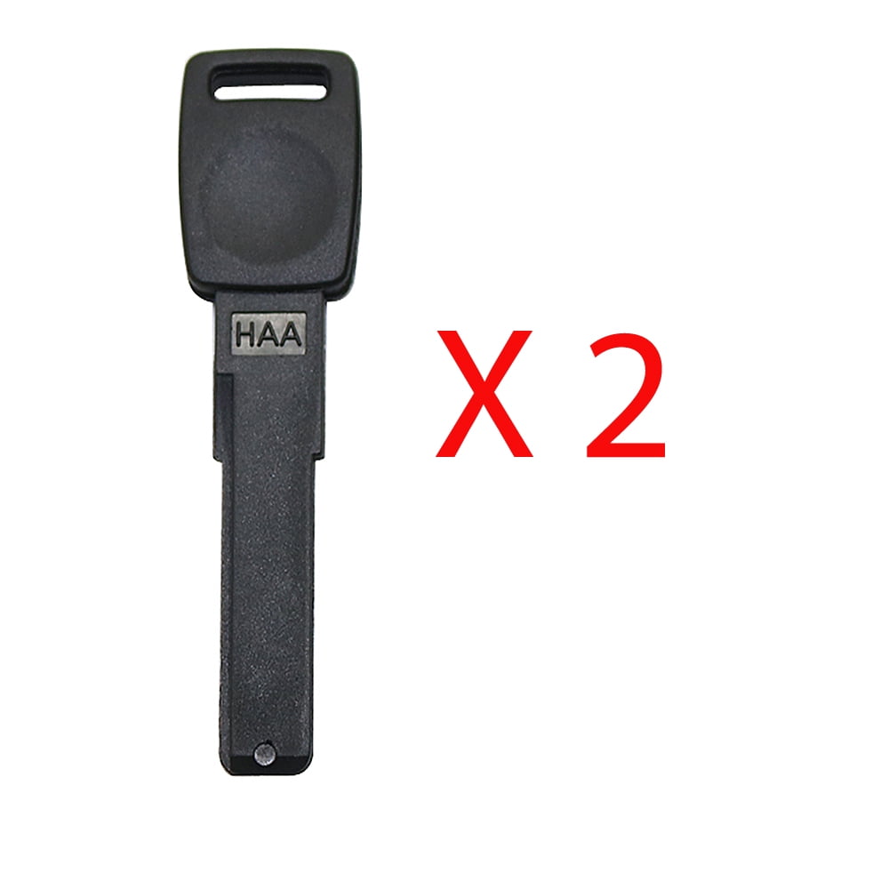 AKS KEYS New Smart Key Square Replacement Uncut Emergency Blade Key For Audi (2 Pack)