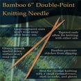 thumbnail image 3 of JubileeYarn 6" Double Point Bamboo Knitting Needles Set | 15 sizes: 2mm(US0)-10mm(US15) | 5 Needles/Size | Carbonized Brown, 3 of 6