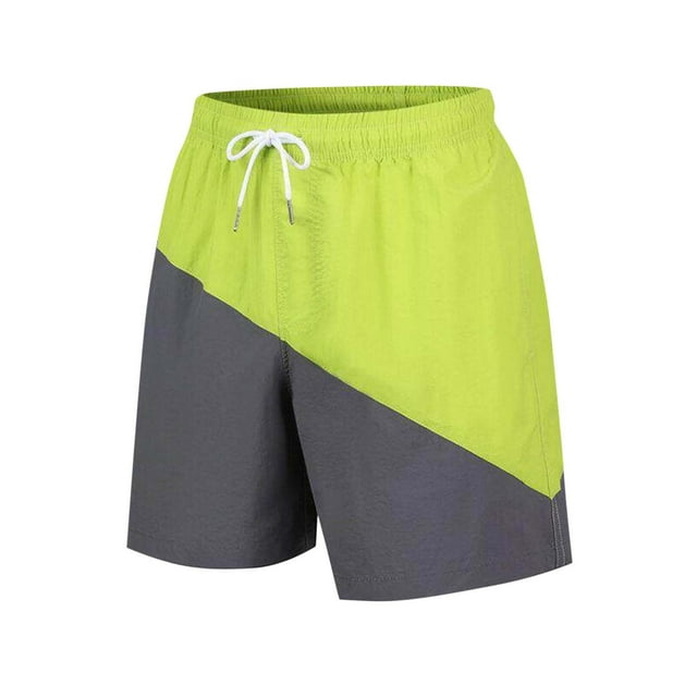 Yuyuzo Mens Shorts Drawstring High Waisted Running Shorts Color Block Athletic Shorts with Pockets