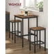 thumbnail image 1 of VASAGLE Mesa de Bar con 2 Bancos, Mesa Comedor con Sillas, Mesa Cocina Pequeña 60 x 60 x 90 cm, Cada Taburete Bar 30 x 40 x 65 cm, para Cocina, Comedor, Industrial, Marrón Rústico y Negro, 1 of 4