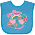 thumbnail image 3 of Inktastic Nonna Loves Me Girls Granddaughter Rainbow Girls Baby Bib, 3 of 4