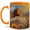 Orange, variant on Joyful Flower Field 11oz Ceramic Mug, Sunshine Floral Coffee Cup