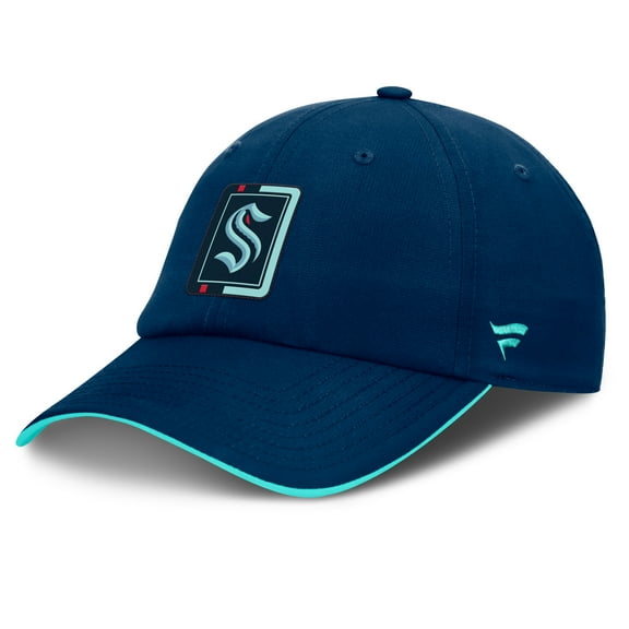 Men's Fanatics Deep Sea Blue/Light Blue Seattle Kraken Authentic Pro Ripstop Adjustable Hat