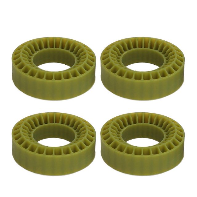 4pcs Tire Insert 1.0inch Double Layer Hollow Silicone Waterproof RC Car Tire Inner Filler for SCX24 FCX24 AX24 1/18 1/24 RC Car Green