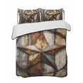 thumbnail image 2 of Vintage Farmhouse King Size Down Alternative Comforter, Lightweight Comforter Quilt Bedding Set with Pillow Shams Country Western Texas Star Wood Grain All Seasons Bed Comforter Duvet Insert 96"x106", 2 of 7