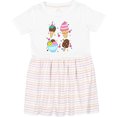 thumbnail image 3 of Inktastic Ice Cream with Patterns Girls Toddler Dress, 3 of 5