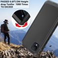 thumbnail image 6 of Asuwish Compatible with TCL Ion Z Phone Case Hybrid Rugged Shockproof Hard Protective Drop Proof Full Body Heavy Duty Mobile Cell Cover for TCL IonZ T501C T501L Women Men Black, 6 of 8